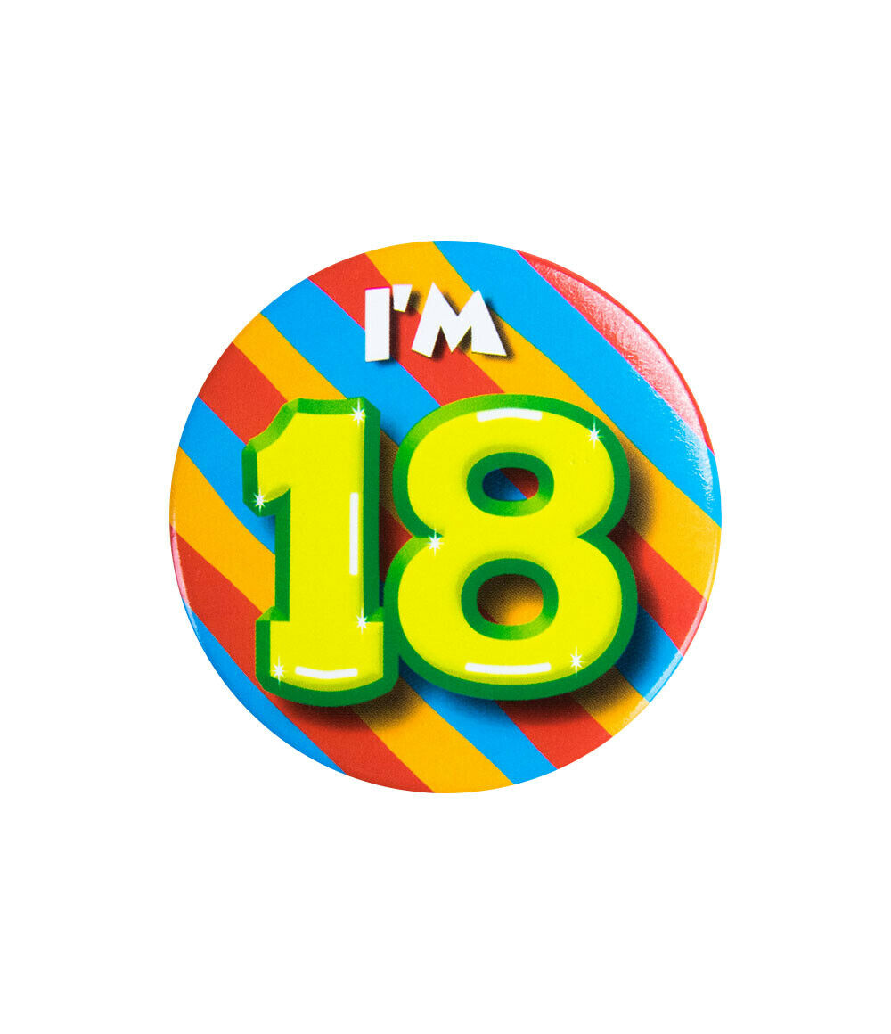 Button I’m 18 jaar | Happy 5,5cm