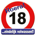 Huldeschild 18 jaar