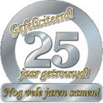 Huldeschild Jubileum 25 jaar getrouwd