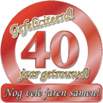 Huldeschild Jubileum 40 jaar getrouwd