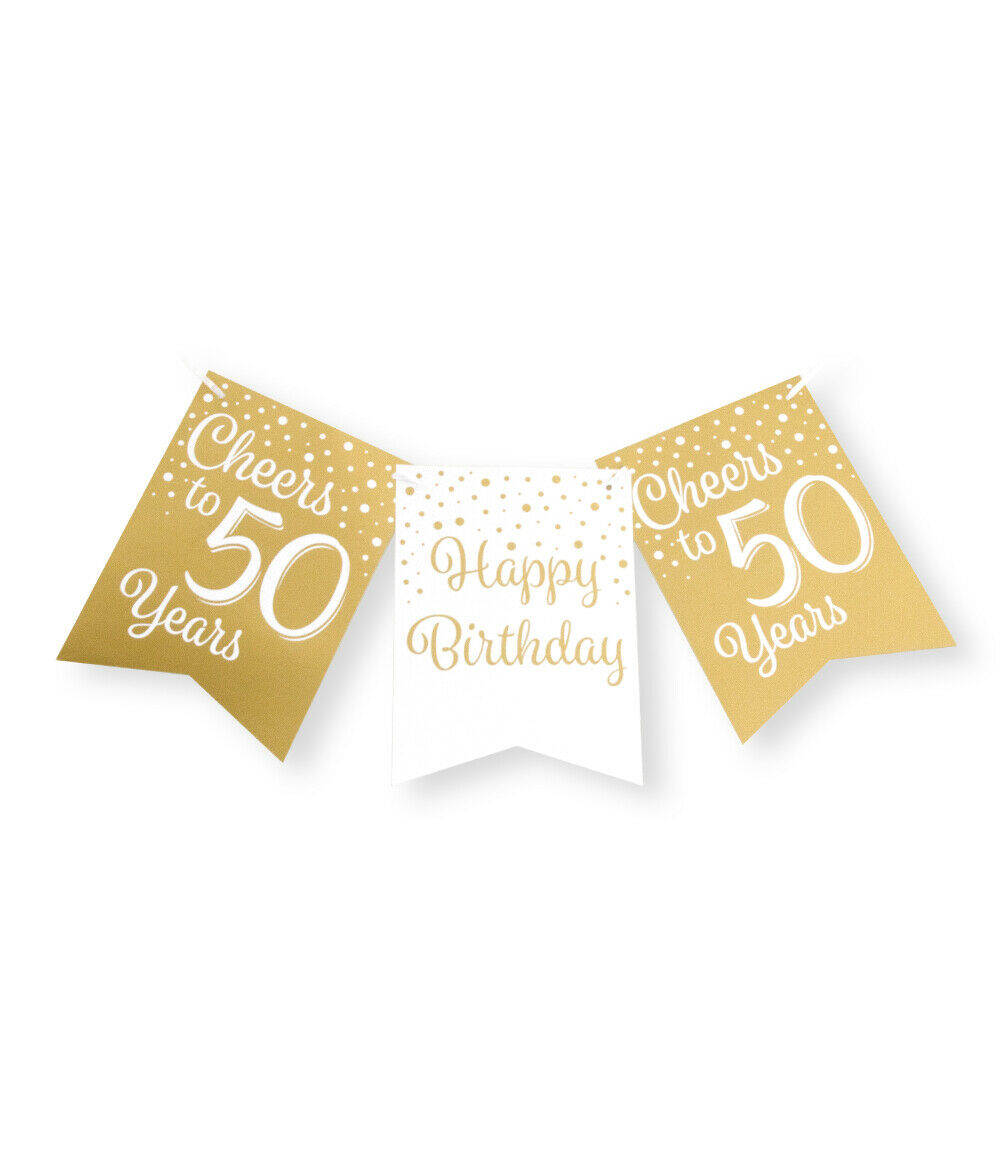 Slingers 50 jaar | goud/wit 6m