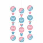 Hangdecoratie Gender reveal 3 stuks