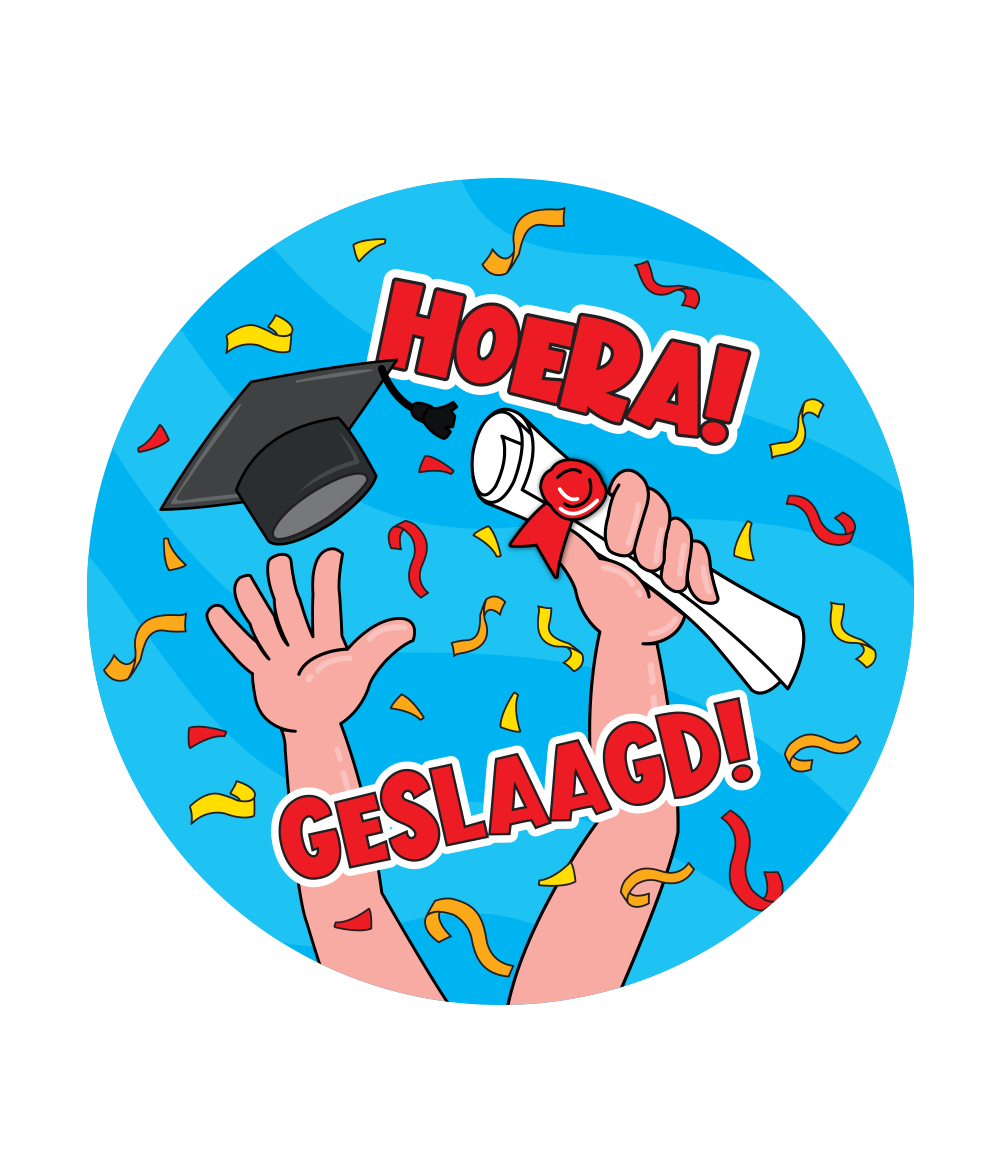 Bierviltjes Geslaagd cartoon