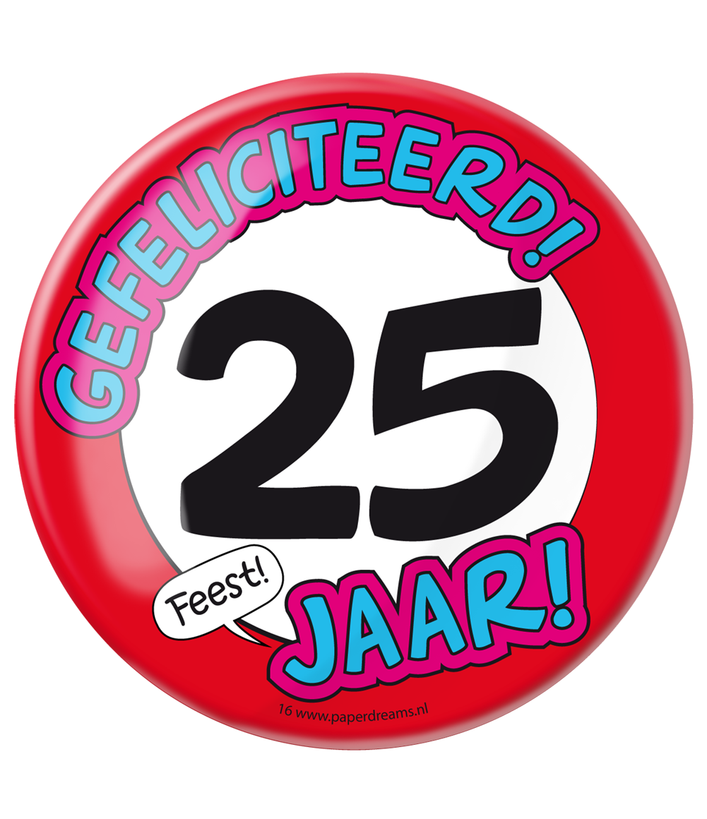 Button XL 25 jaar