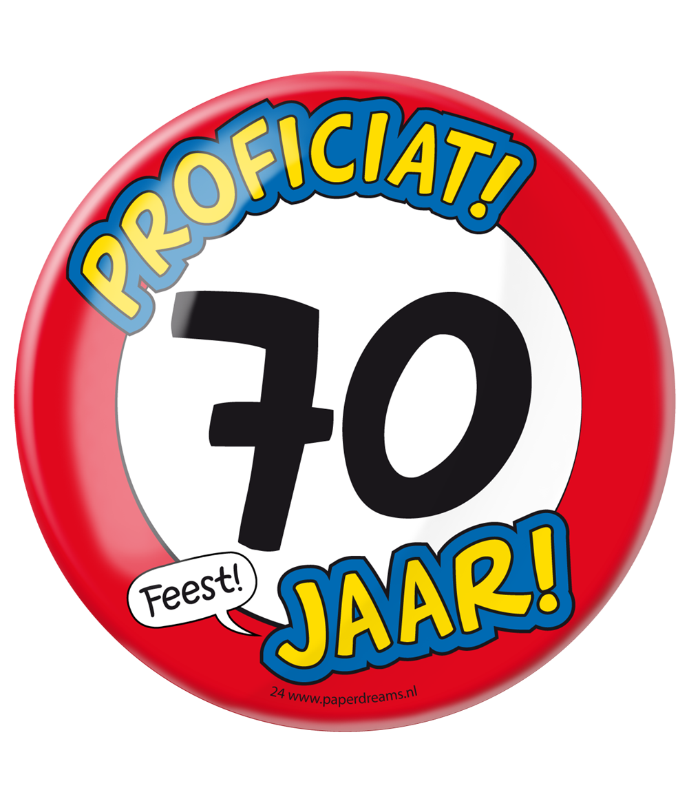 Button XL 70 jaar