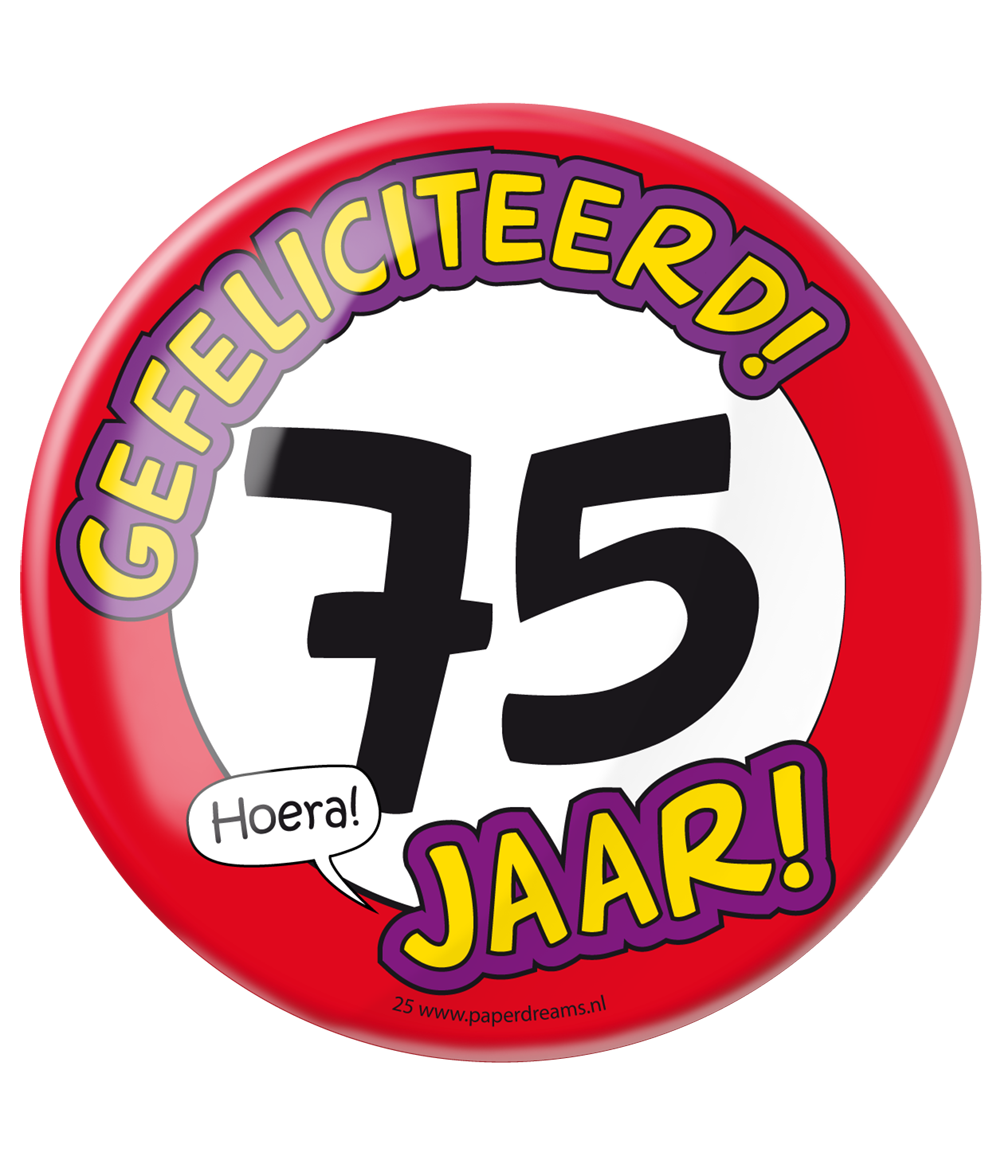 Button XL 75 jaar