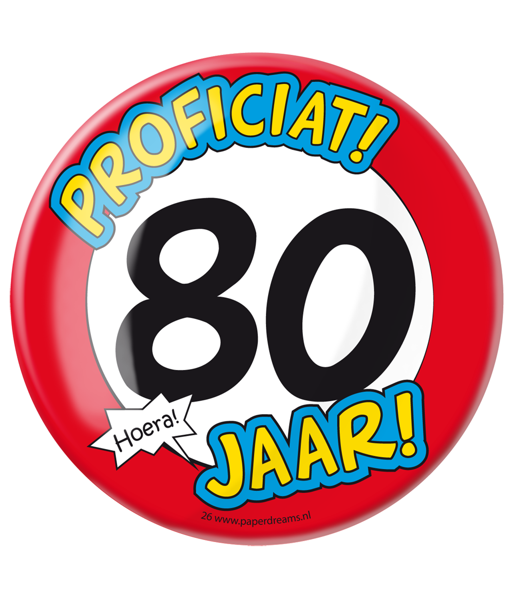 Button XL 80 jaar