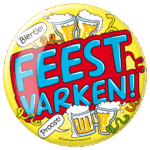 Button XL Feestvarken | Happy 10cm