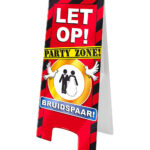 Waarschuwingsbord Bruidspaar