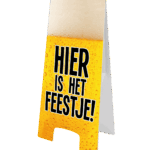 Feest stoepbord - Hier is het feestje!