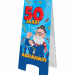 Waarschuwingsbord Abraham cartoon
