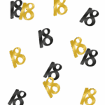 Leeftijd confetti 18 jaar Goud/zwart