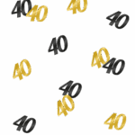 Leeftijd confetti 40 jaar Goud/zwart