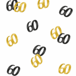 Leeftijd confetti 60 jaar Goud/zwart