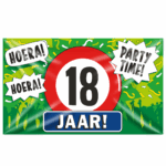 XXL Gevelvlag 18 jaar | Sign 150cm