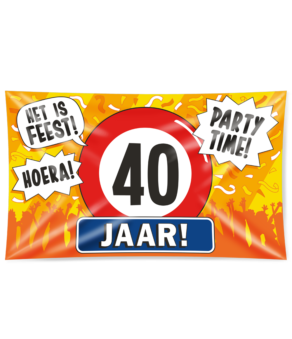 XXL Gevelvlag 40 jaar | Sign 150cm
