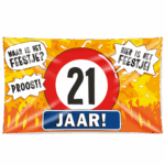 XXL Gevelvlag 21 jaar | Sign 150cm