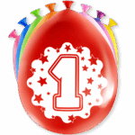 1 jaar Latex ballon versiering