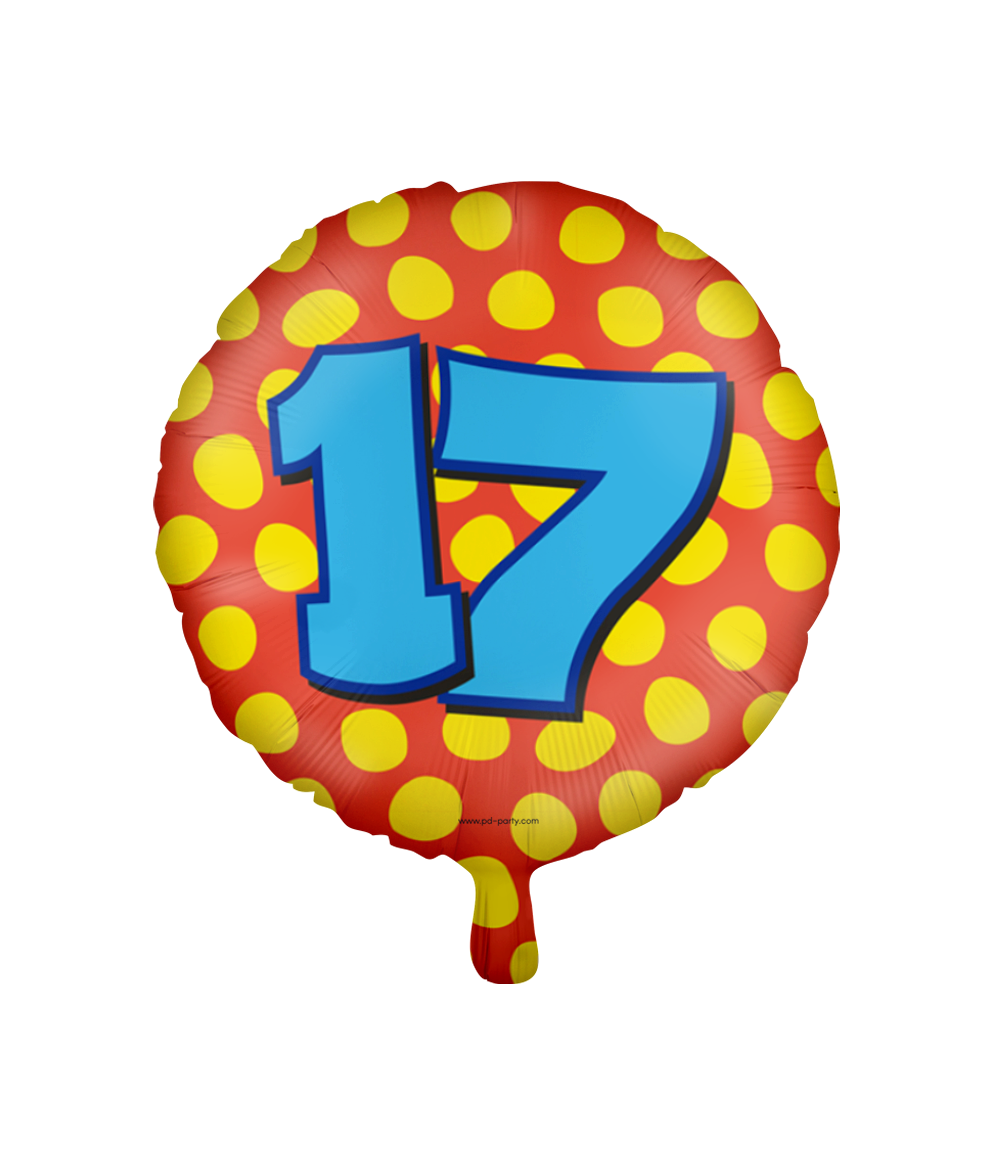 Folieballon 17 jaar | Happy 45cm