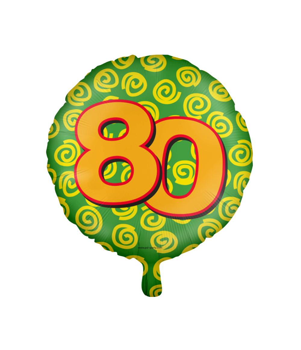 Folieballon 80 jaar | Happy 45cm