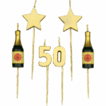 Taartkaars goud 50 jaar