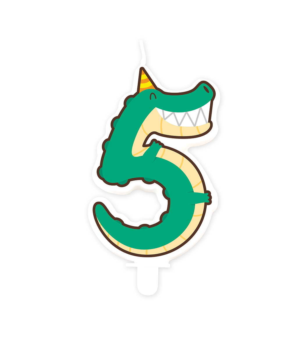 Jungle kaars - 5 jaar Krokodil