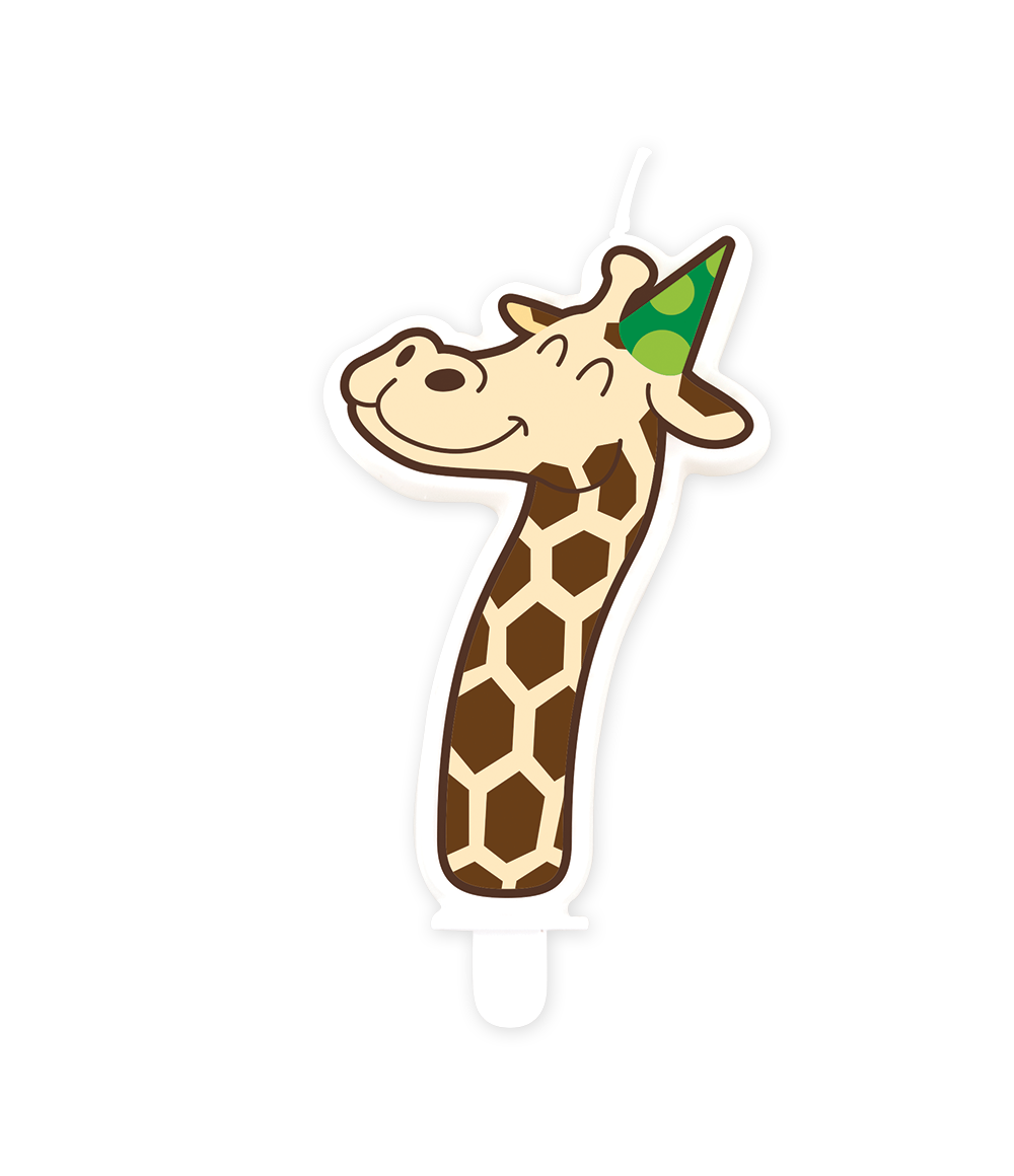 Jungle kaars - 7 jaar Giraffe