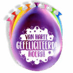 Ballonnen van harte gefeliciteerd Happy feest versiering