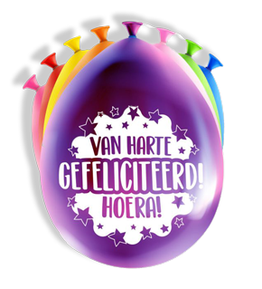 Ballonnen van harte gefeliciteerd Happy feest versiering