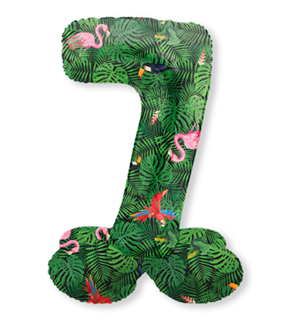 Staande Folieballon Cijfer 7 | Jungle Groen
