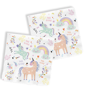 Servetten Unicorns and Rainbows verjaardag feest