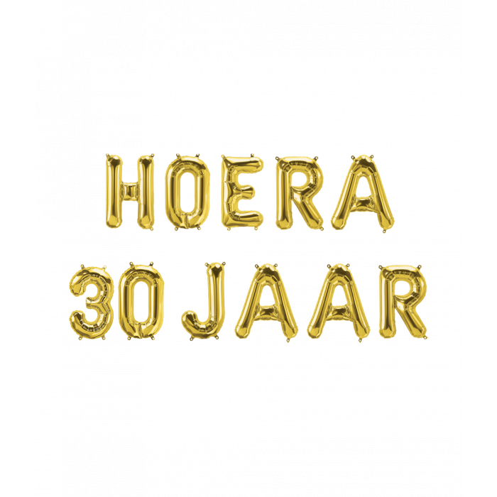 Ballon letterslinger Hoera 30 jaar