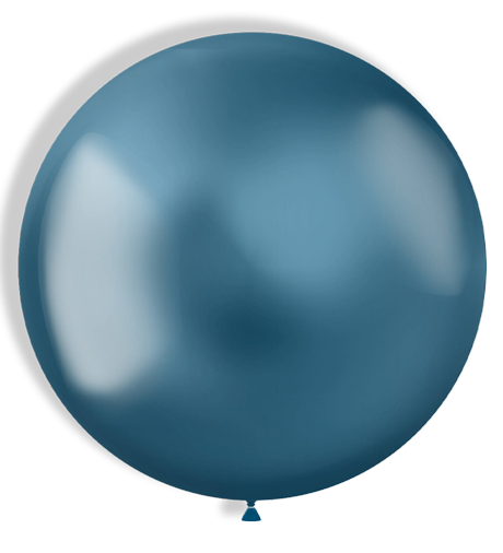 Ballon Chroom blauw feest versiering