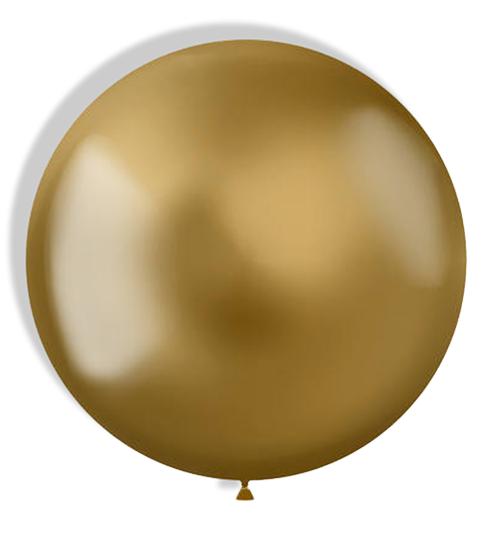Ballon Chroom goud 48cm feest versiering