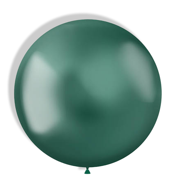 Ballon Chroom groen 48cm feest versiering