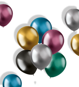 Ballon Chroom kleurenmix feest versiering