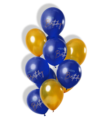 Ballon True Blue Happy Birthday feest versiering
