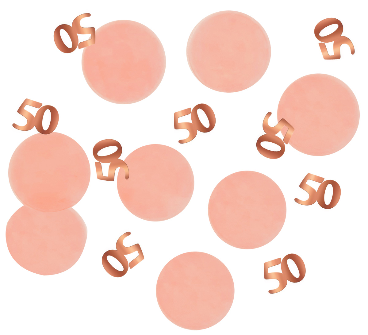 Leeftijdconfetti 50 Jaar Elegant Lush Blush