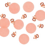 Leeftijdconfetti 40 Jaar Elegant Lush Blush