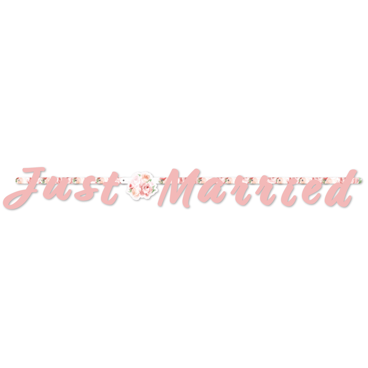 Bruiloft Rozen Letterslinger "Just Married"