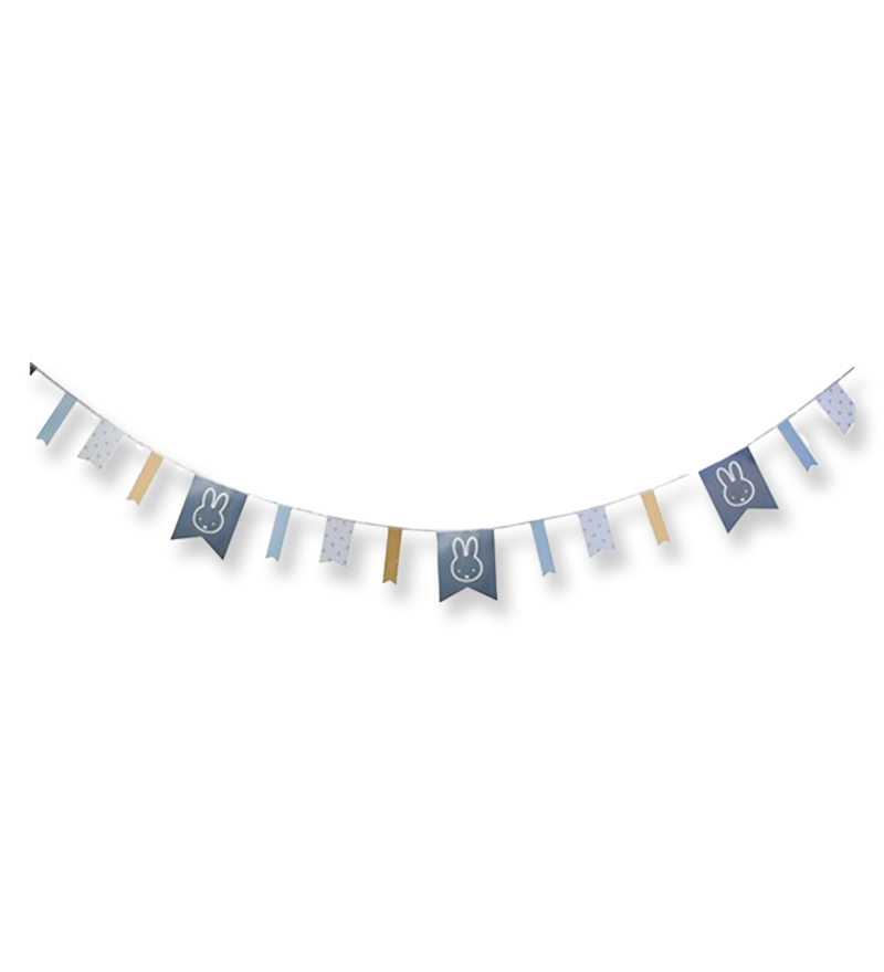 Nijntje slinger blauw geboorte babyshower verjaardag jongen
