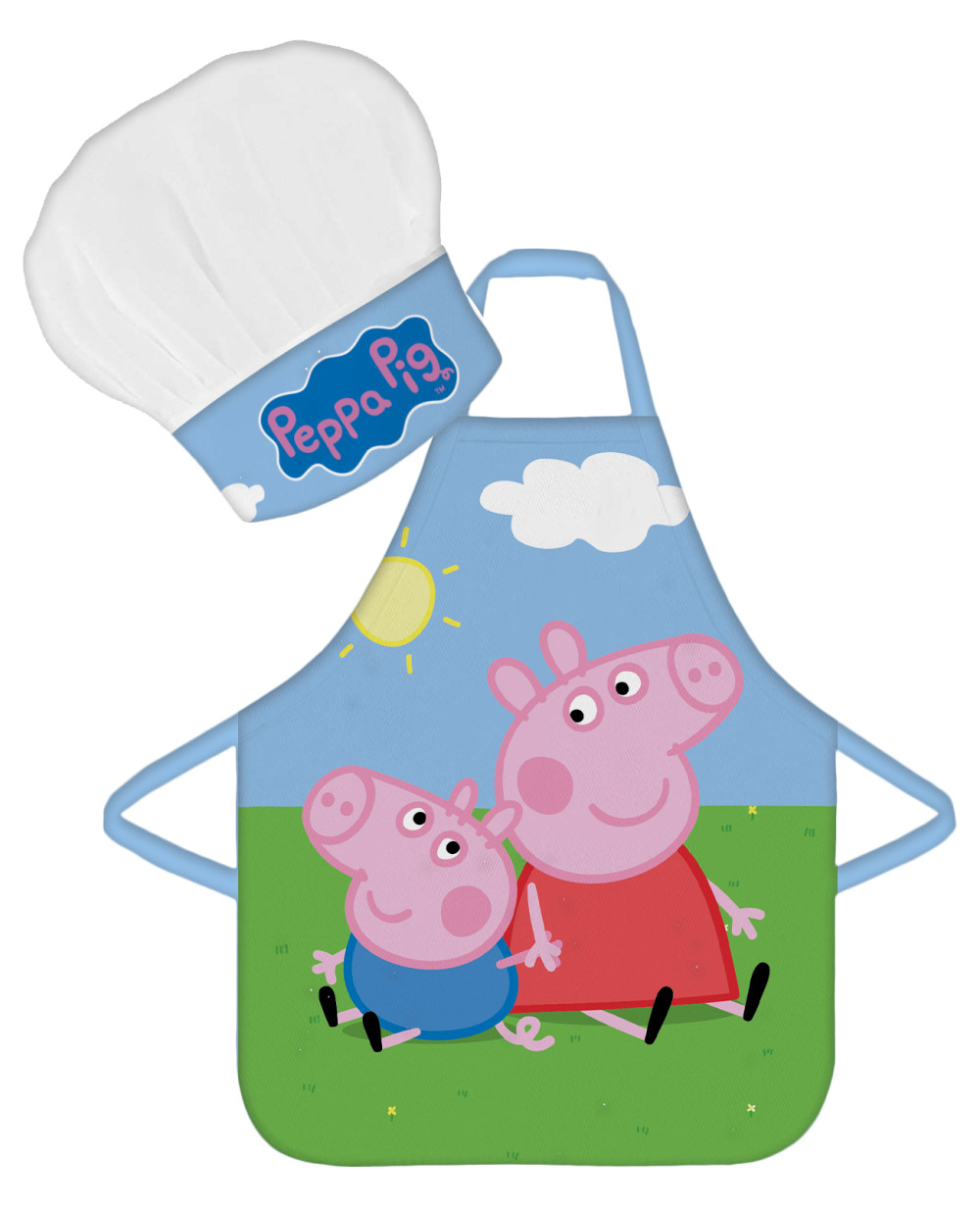 Peppa Pig & George kinderschort en koksmuts set | George