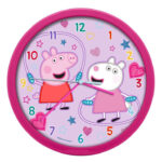 Peppa Pig Roze wandklok 25 cm