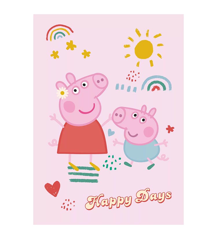 Peppa fleece deken Happy days met george
