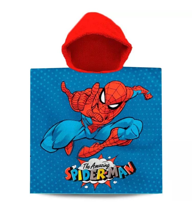 Spiderman badponcho katoen 60x120 cm sneldrogend kopen