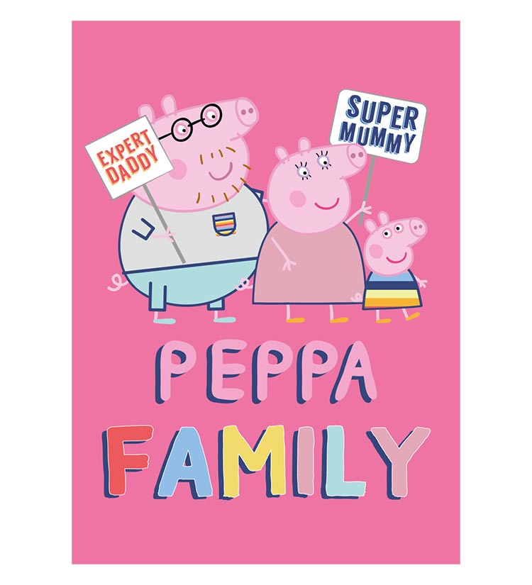 Peppa big fleece deken 100x140 cm roze en heerlijk zacht