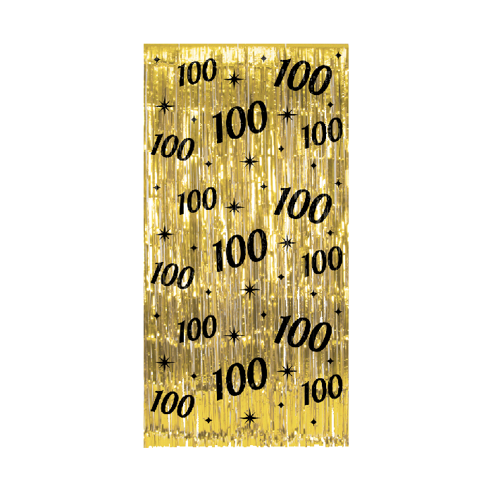 gouden deurgordijn 100 jaar jubileumversiering en verjaardagversiering
