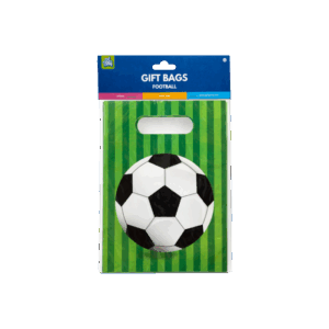 Voetbal uitdeelzakjes papier 6st. - Afbeelding 3