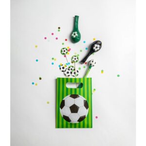 Voetbal uitdeelzakjes papier 6st. - Afbeelding 2