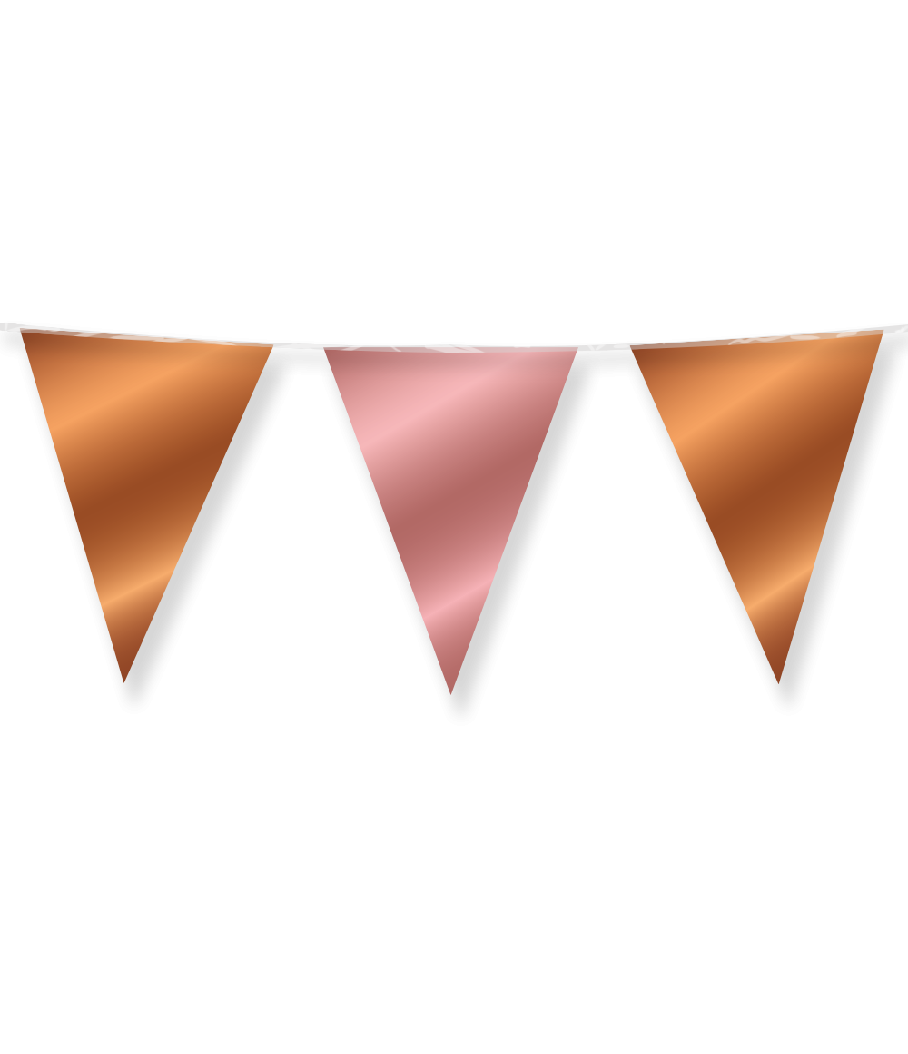 vlaggenlijn brons rosegoud feestdecoratie voor elke gelegenheid